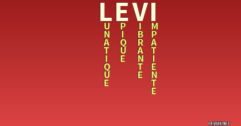 Signification du nom levi - ¿Que signifie ton nom?