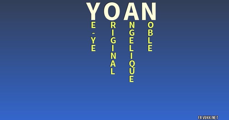 Signification du nom yoan - ¿Que signifie ton nom?