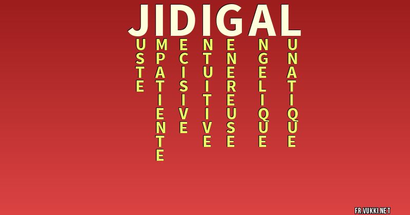 Signification du nom jidigaël - ¿Que signifie ton nom?