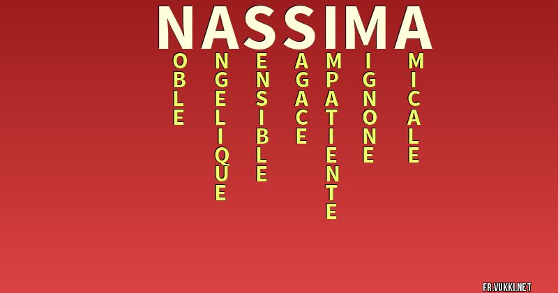 Signification du nom nassima - ¿Que signifie ton nom?