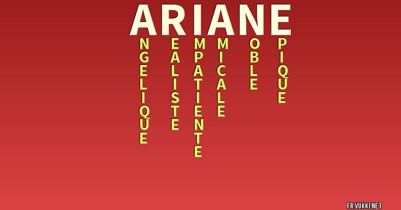 Signification du nom ariane - ¿Que signifie ton nom?