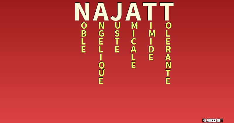 Signification du nom najatt - ¿Que signifie ton nom?