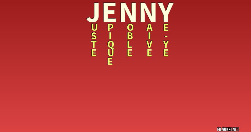 Signification du nom jenny - ¿Que signifie ton nom?
