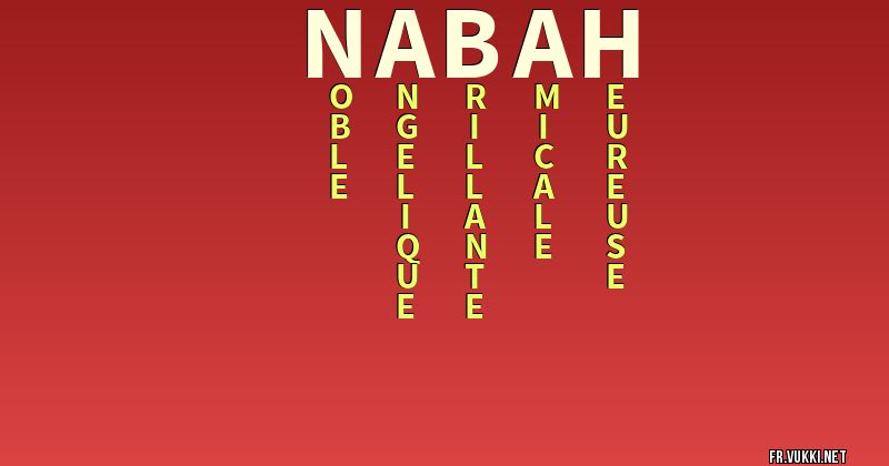 Signification du nom nabah - ¿Que signifie ton nom?