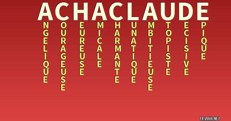 Signification du nom aïcha_claude - ¿Que signifie ton nom?