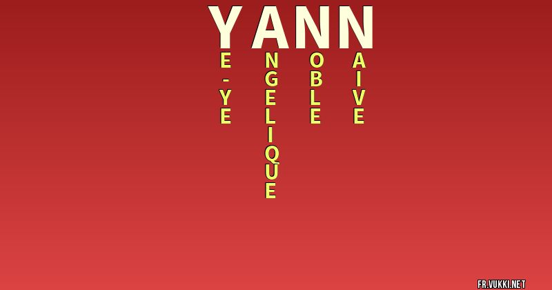 Signification du nom yann - ¿Que signifie ton nom?