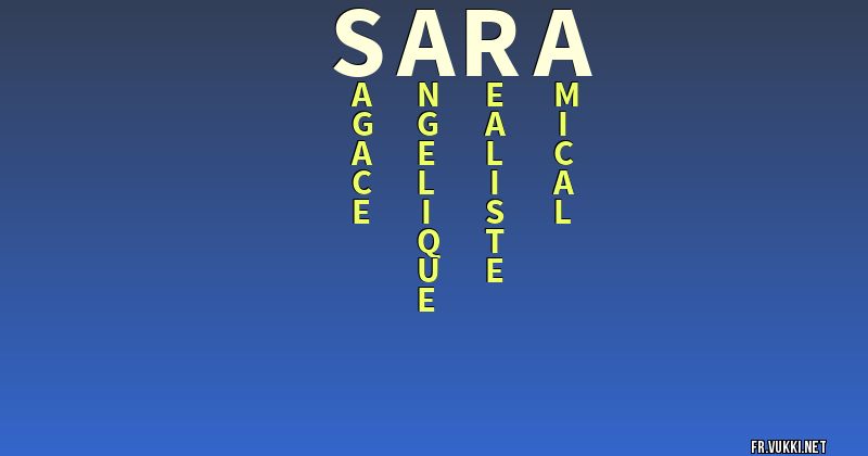 Signification du nom sara - ¿Que signifie ton nom?