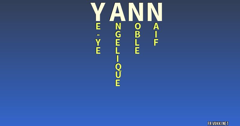 Signification du nom yann - ¿Que signifie ton nom?