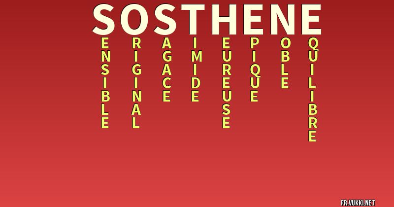 Signification du nom sosthene - ¿Que signifie ton nom?