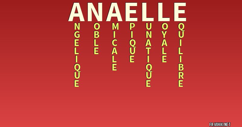 Signification du nom anaelle - ¿Que signifie ton nom?
