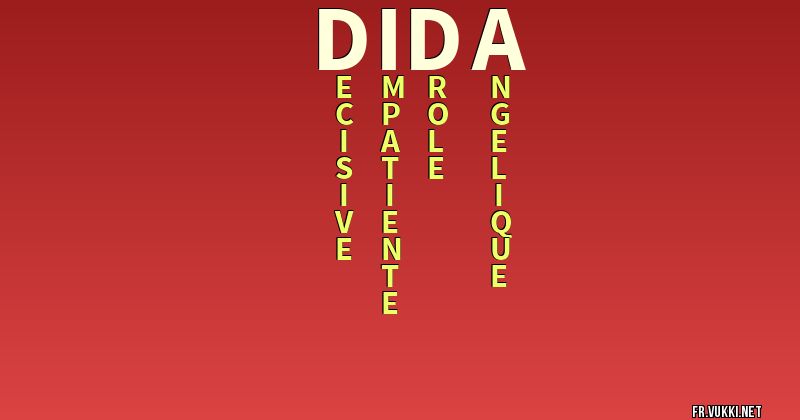 Signification du nom dida - ¿Que signifie ton nom?