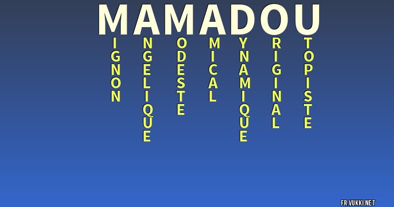 Signification du nom mamadou - ¿Que signifie ton nom?