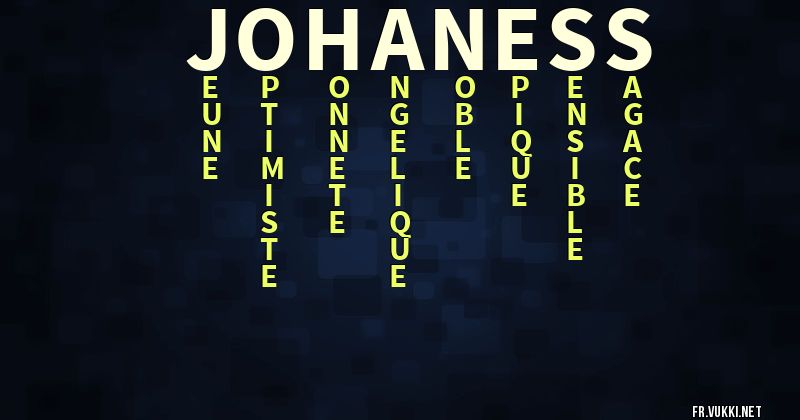 Signification du prénom johaness - ¿Que signifie ton prénom?