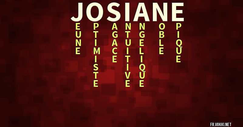 Signification du prénom josiane - ¿Que signifie ton prénom?