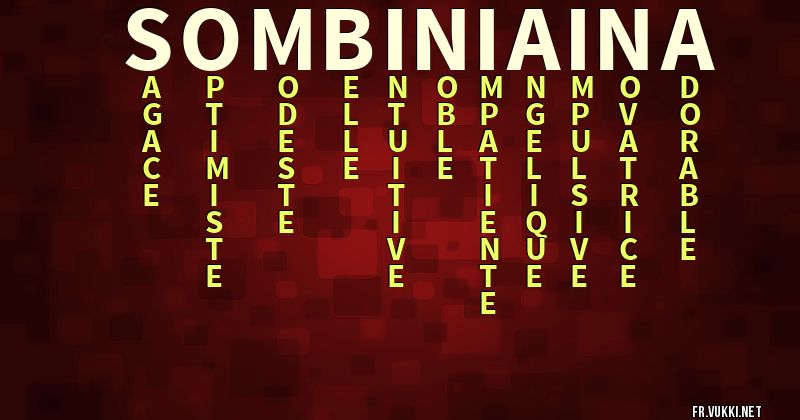 Signification du prénom sombiniaina - ¿Que signifie ton prénom?