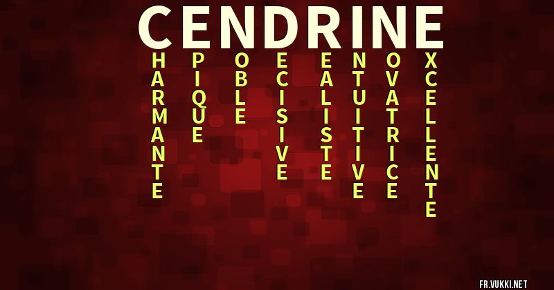 Signification du prénom cendrine - ¿Que signifie ton prénom?