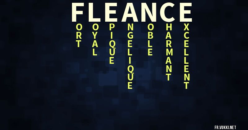 Signification du prénom fléance - ¿Que signifie ton prénom?