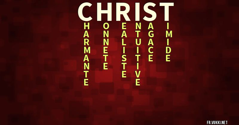 Signification du prénom christ - ¿Que signifie ton prénom?