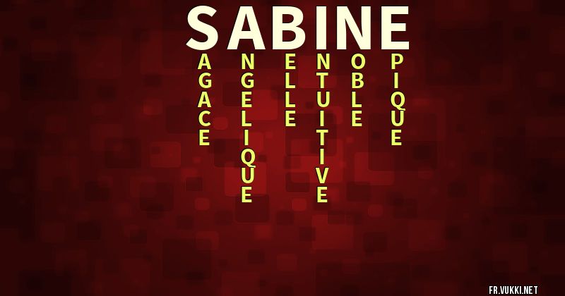 Signification du prénom sabine - ¿Que signifie ton prénom?