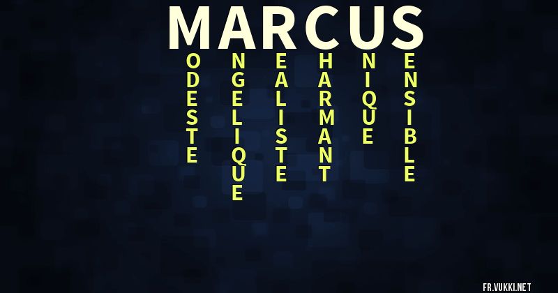 Signification du prénom marcus - ¿Que signifie ton prénom?