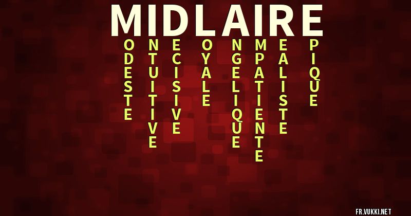 Signification du prénom midlaire - ¿Que signifie ton prénom?