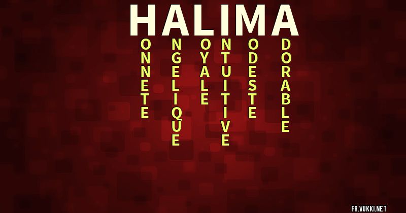 Signification du prénom halima - ¿Que signifie ton prénom?