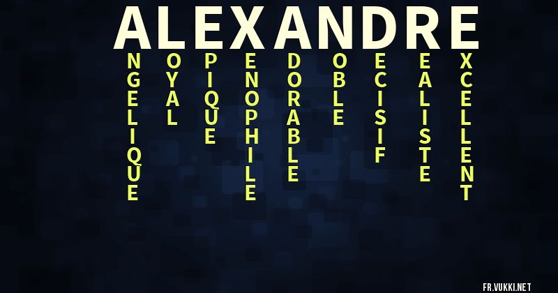 Signification prenom alexandre