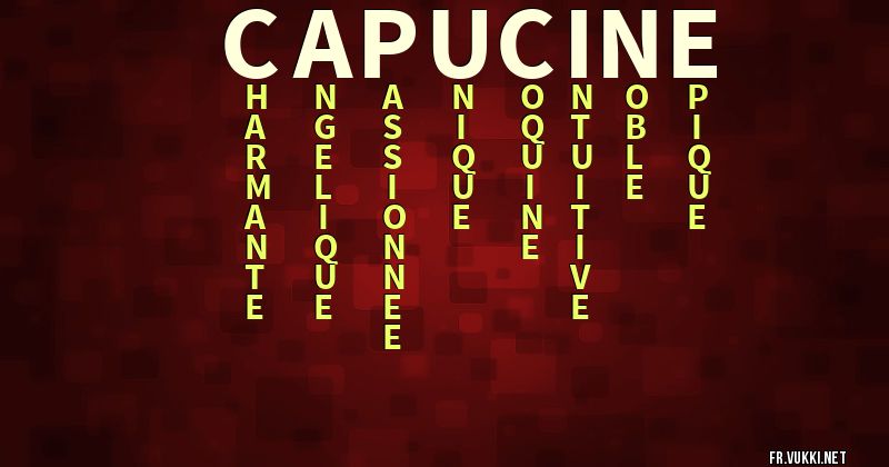 Signification du prénom capucine - ¿Que signifie ton prénom?