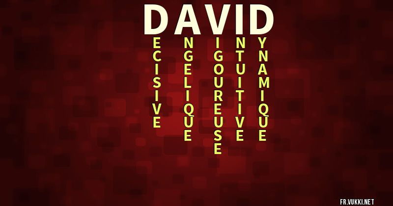 Signification du prénom david - ¿Que signifie ton prénom?