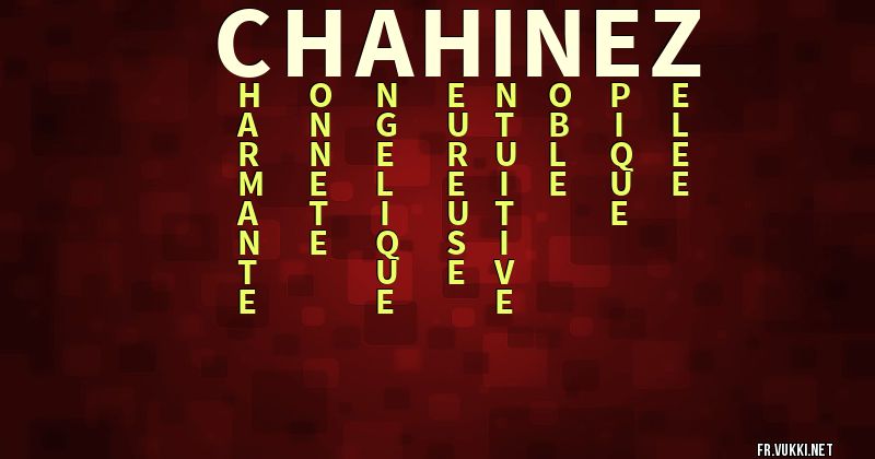 Signification du prénom chahinez - ¿Que signifie ton prénom?