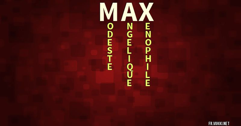 Signification du prénom max - ¿Que signifie ton prénom?